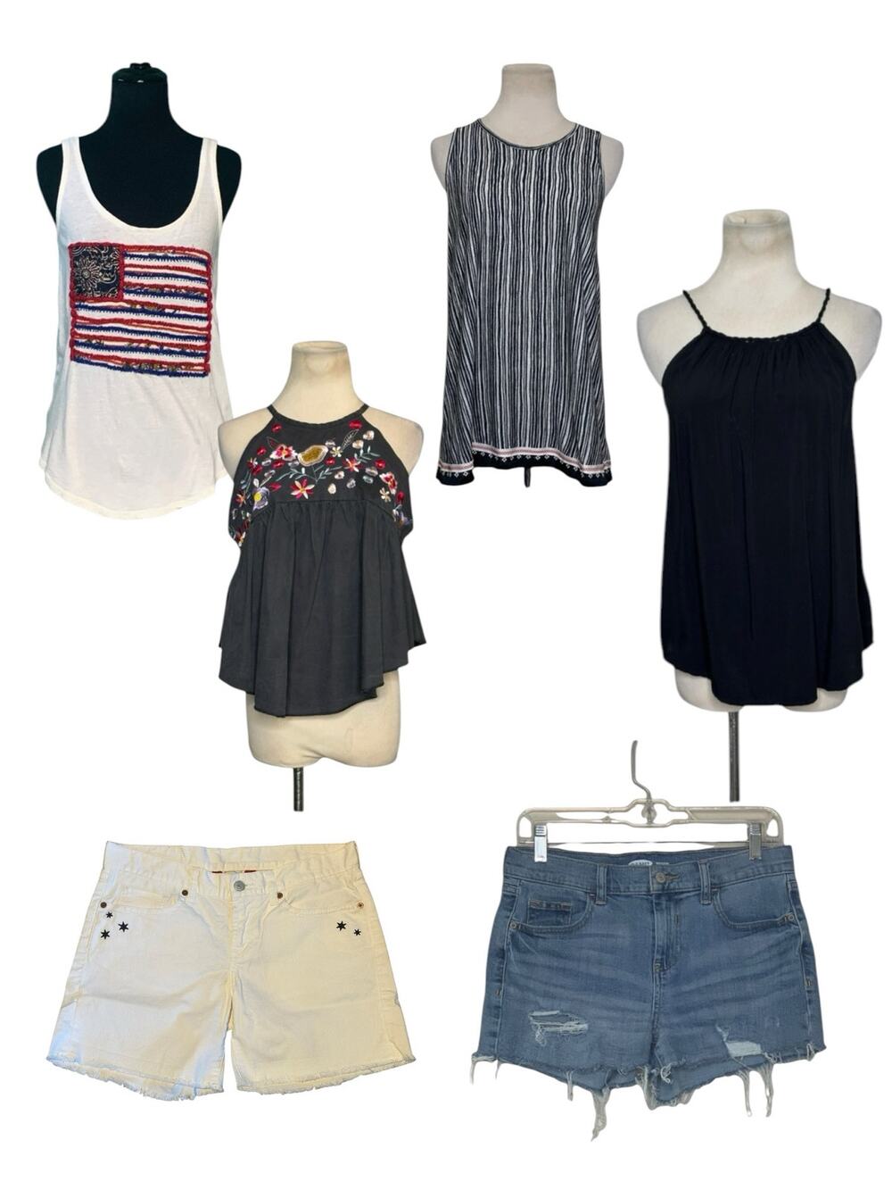 Lucky Brand GAP Summer Bundle Boho Tanks Shorts Festival Casual Mix Size XS/S